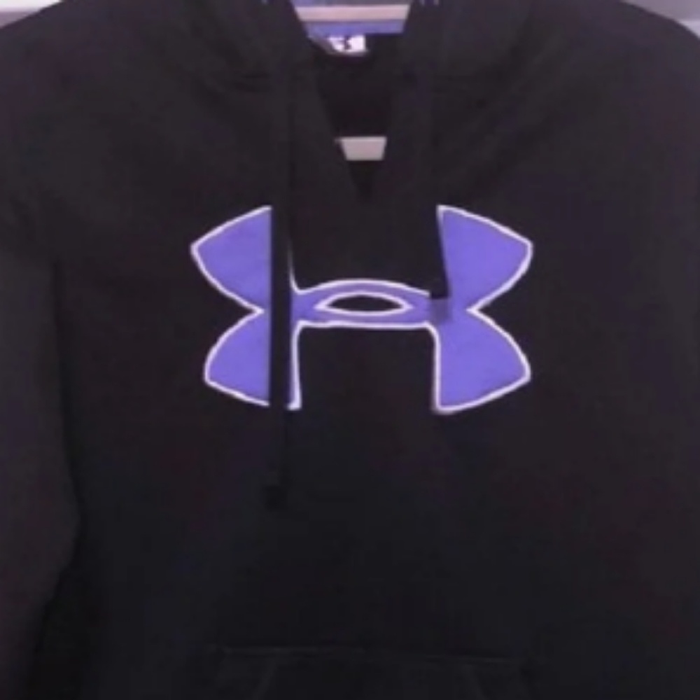 Under Armour medium hoodie black and purple